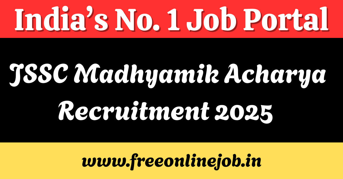 JSSC Madhyamik Acharya Recruitment 2025