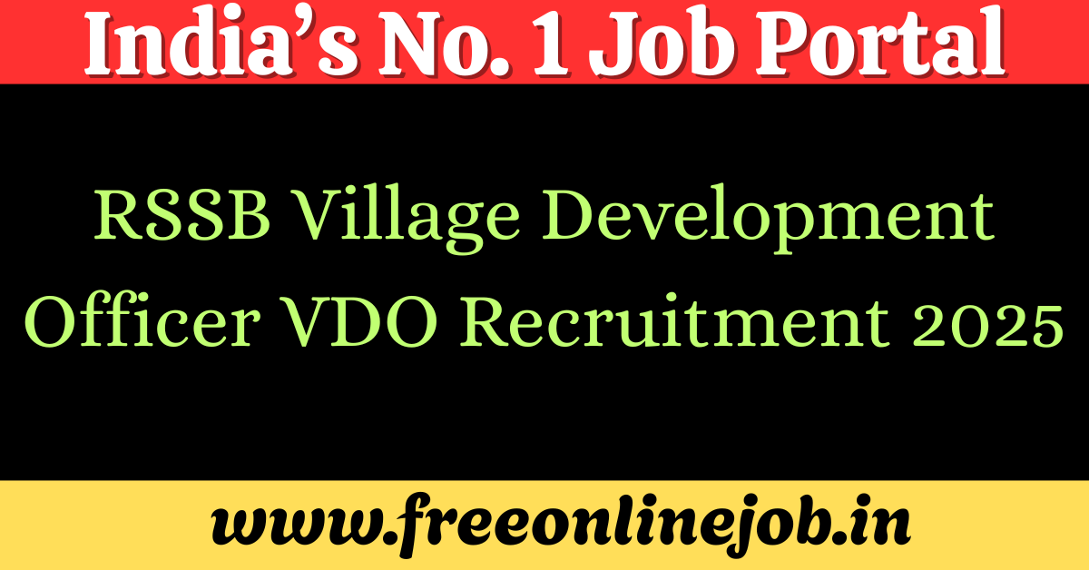 RSSB Village Development Officer VDO Recruitment 2025