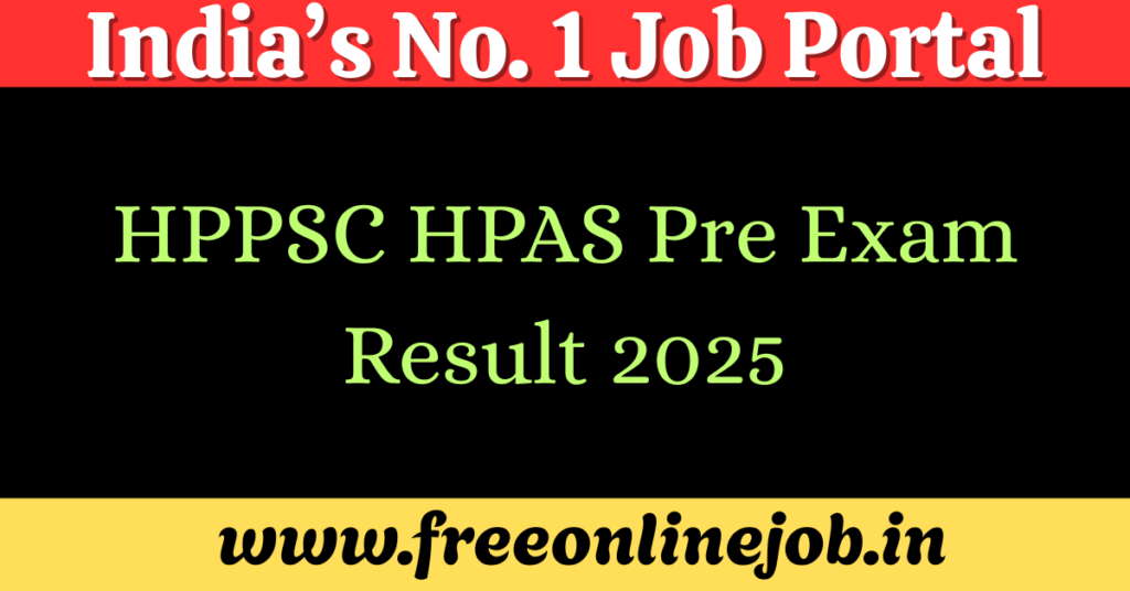 HPPSC HPAS Pre Exam Result 2025