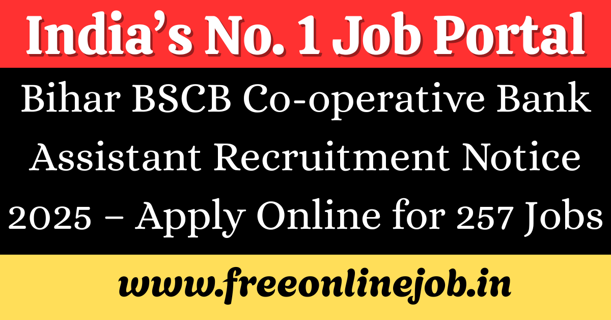 Bihar BSCB Co-operative Bank Assistant Recruitment 
