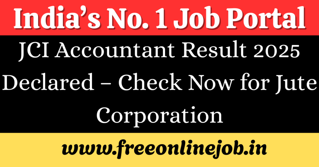 JCI Accountant Result 2025 Declared