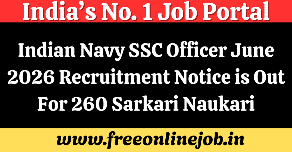 Indian Navy SSC Officer June 2026 Recruitment