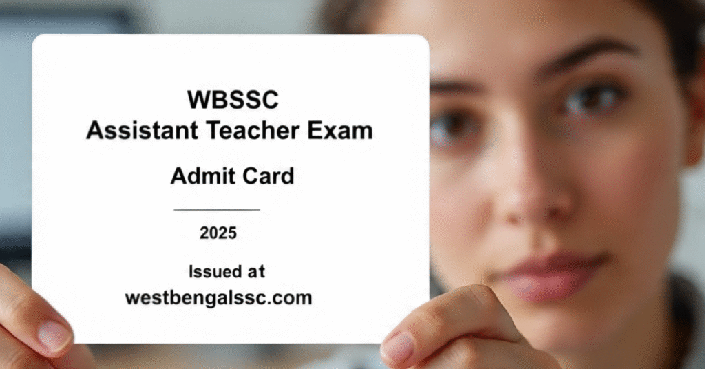 WBSSC Assistant Teacher Admit Card 2025