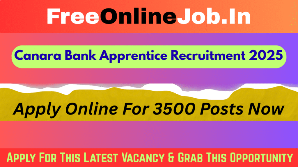 Canara Bank Recruitment 2025 Notification