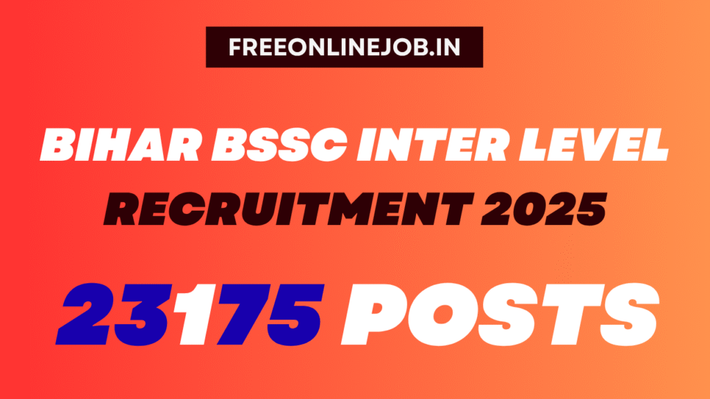 Bihar BSSC Inter Level Recruitment 2025