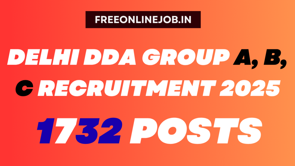 Delhi DDA Group A, B, C Recruitment 2025
